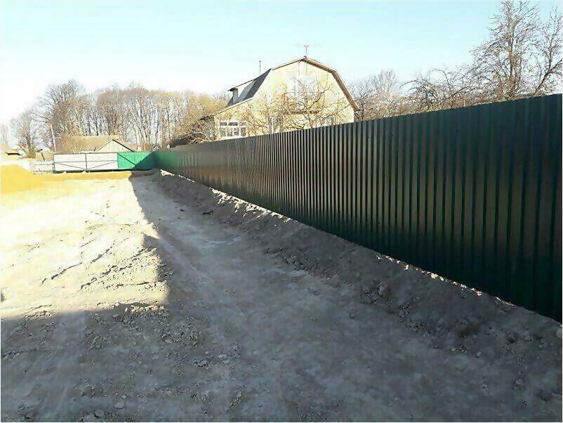 Забор, ворота, калитка из зеленого профлиста 150м фото 4 в Ессентуках