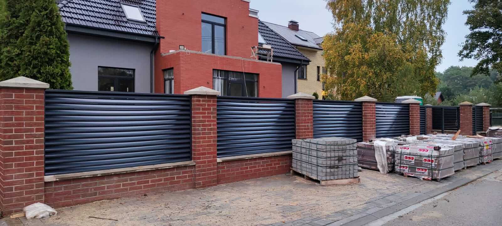 забор-жалюзи с ламелями эко-z ral7024 серый графит фото14 в Ессентуках