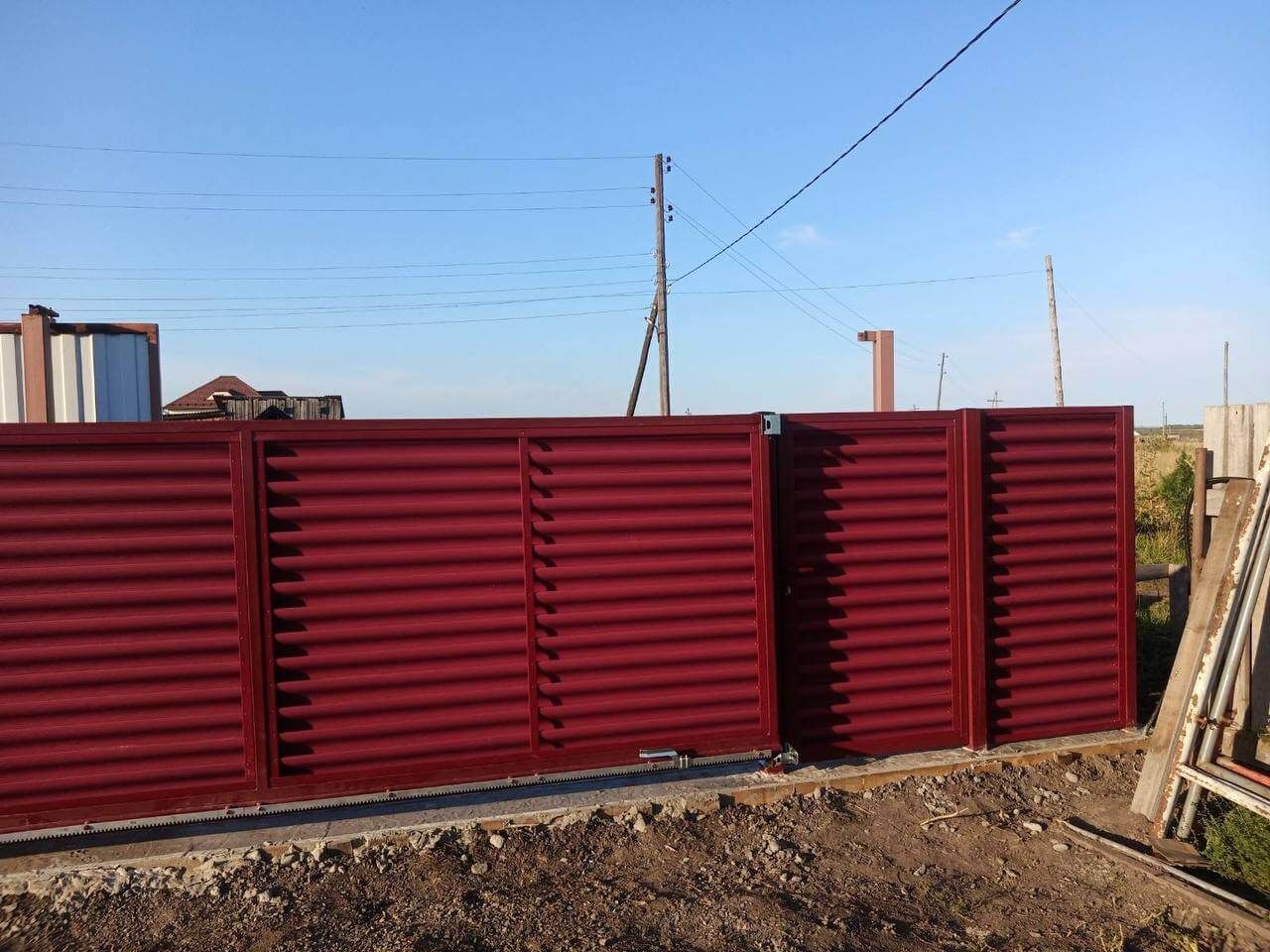 Забор-жалюзи 44м RAL3005/3005 Красное Вино двусторонний фото 2 в Ессентуках