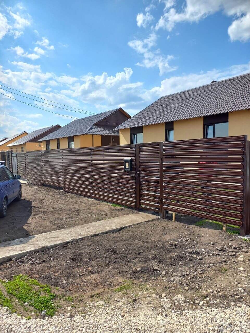 Забор-ранчо из широкого штакетника 24м RAL8017/8017 Шоколад двусторонний в Ессентуках