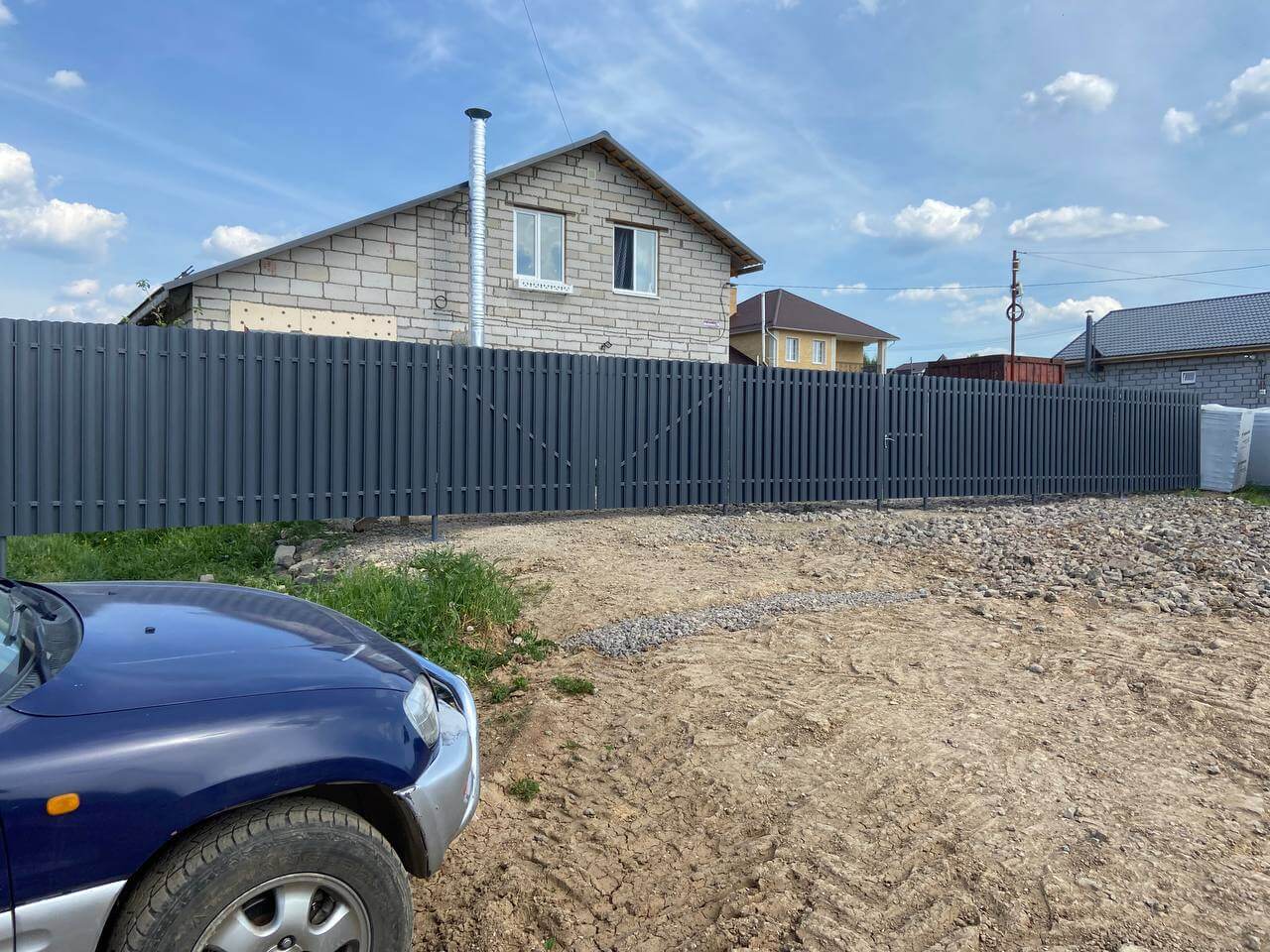 Забор из евроштакетника 16м RAL7024 Серый Графит фото 5 в Ессентуках