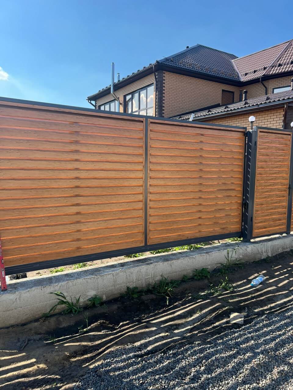 Забор-жалюзи из ламелей Хай-Тек 57м Кипарис 2xPrintech двусторонний фото 3 в Ессентуках