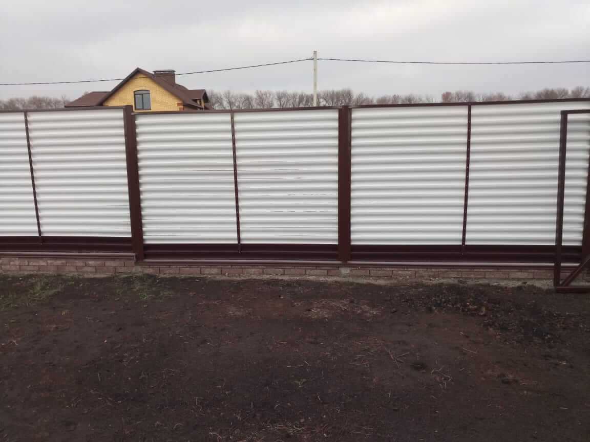 Забор-жалюзи 22м RAL9003/9003 Белый двусторонний фото 1 в Ессентуках