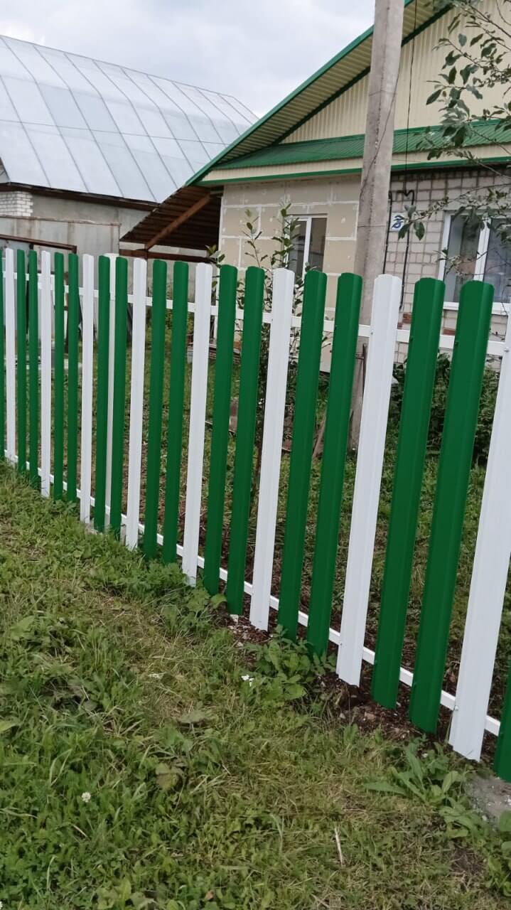 Забор из евроштакетника 10м RAL9003 Белый, RAL6029 Зеленая Мята фото 2 в Ессентуках